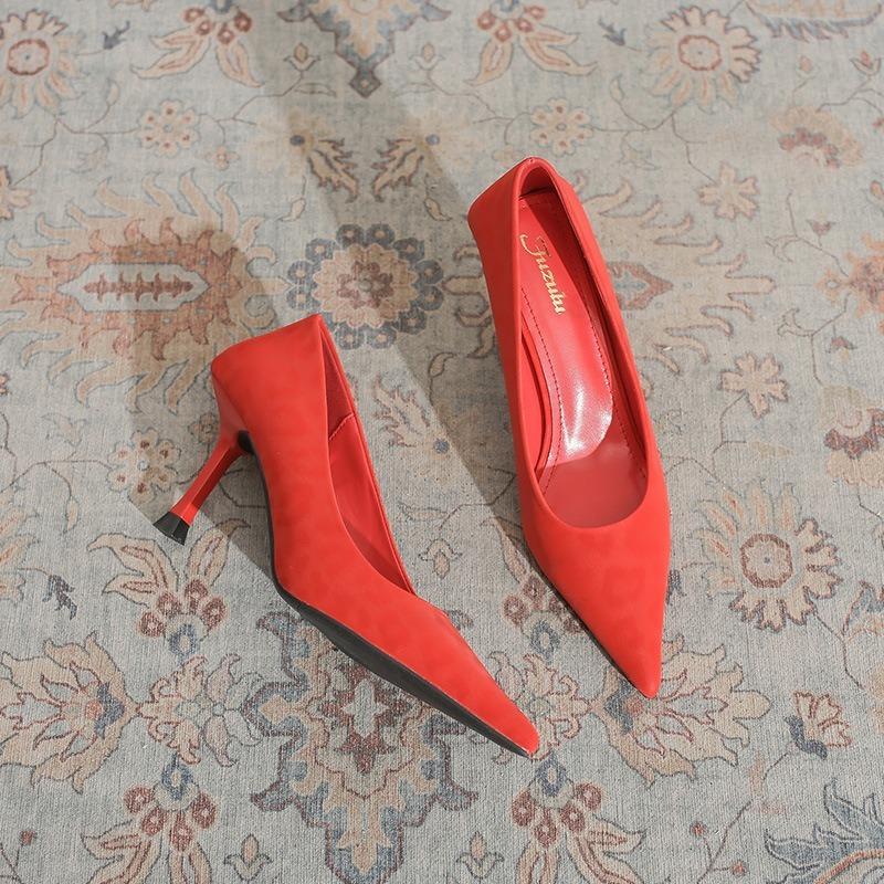 Fashion Women Shoes 2025 Spring New Fashion Pointed Toe Thin Heels Stripper Pumps Women Sexy Elegant Medium Heel Leopard High Heels