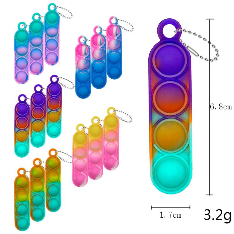 Mini Keychain & Backpack Pendant Fidget Toy - Finger Bubble Pop Decompression Tool