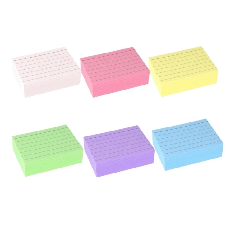 

900 Sheets Double Sided Ruled Note Paper Pad 6 Colored Notepads Lined Memo Sheet For Daily Note Taking and Planning
