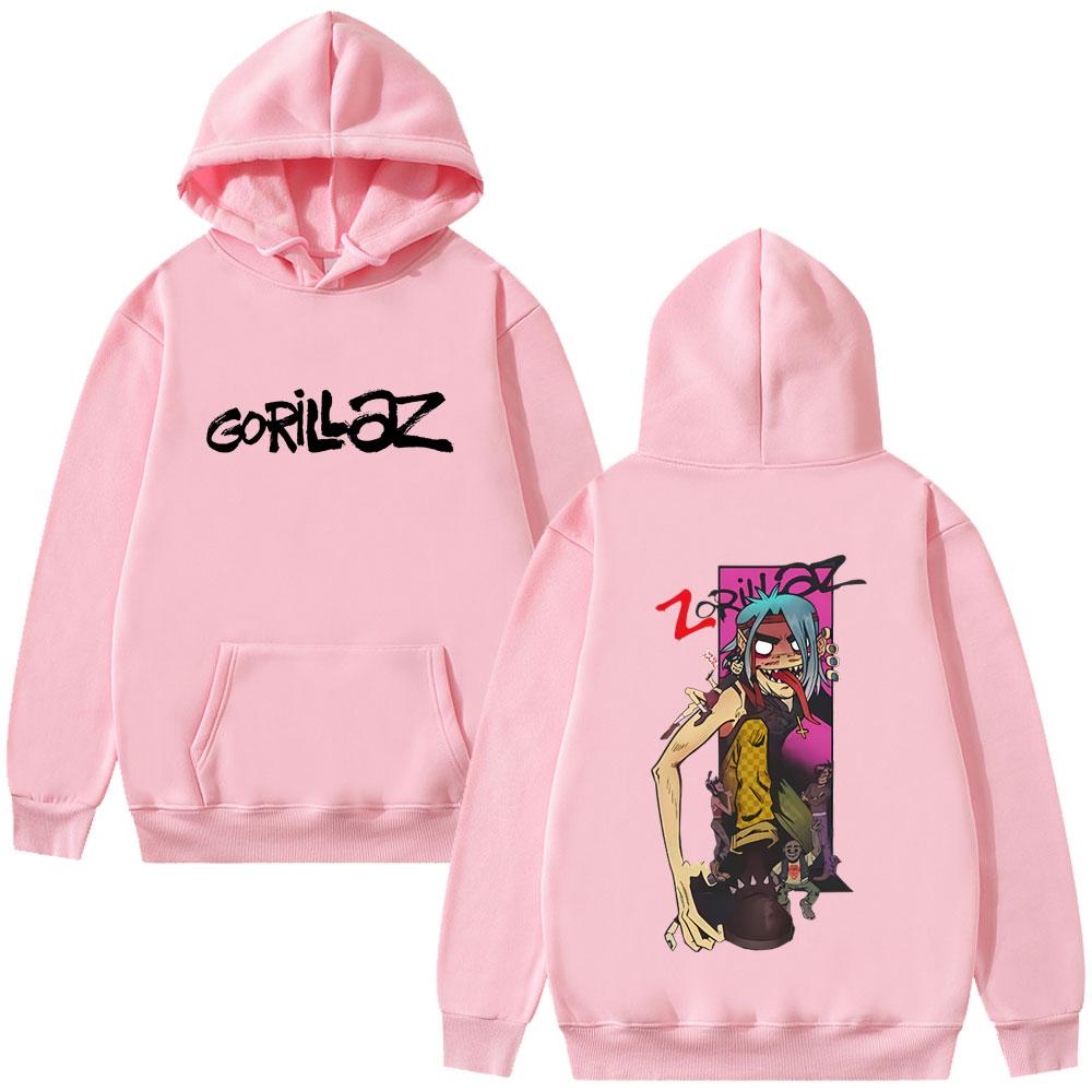 Gorillaz Band Hoodie Men Women Hip Hop Rock Fashion Oversized Sweatshirt Male Casual High Quality Fleece Hoodies