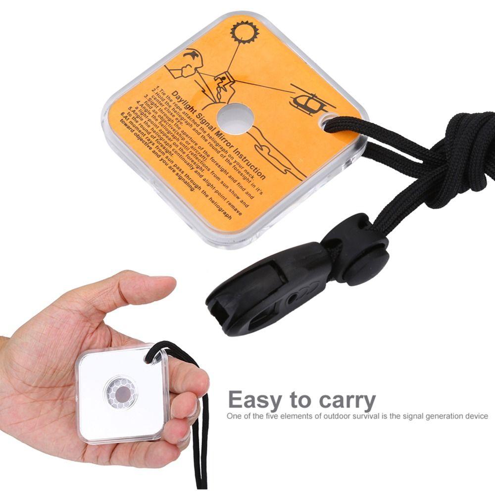With Aim Indicator Signal/Survival Mirror Acrylic Material Emergency Self-Help Rescue  Camping