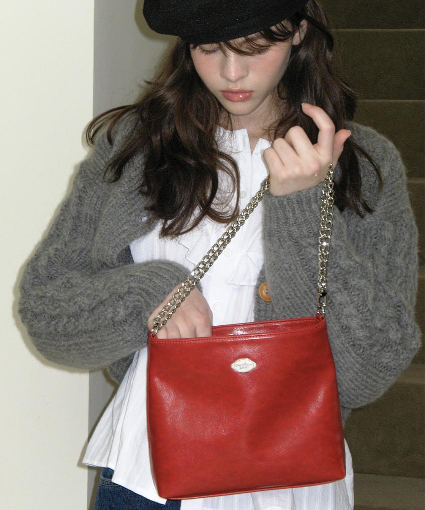 Somewherebutter Fle Chain Toast Bag - Vintage Red
