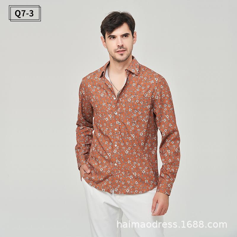 Men’s Lightweight Floral Long Sleeve Casual Shirt