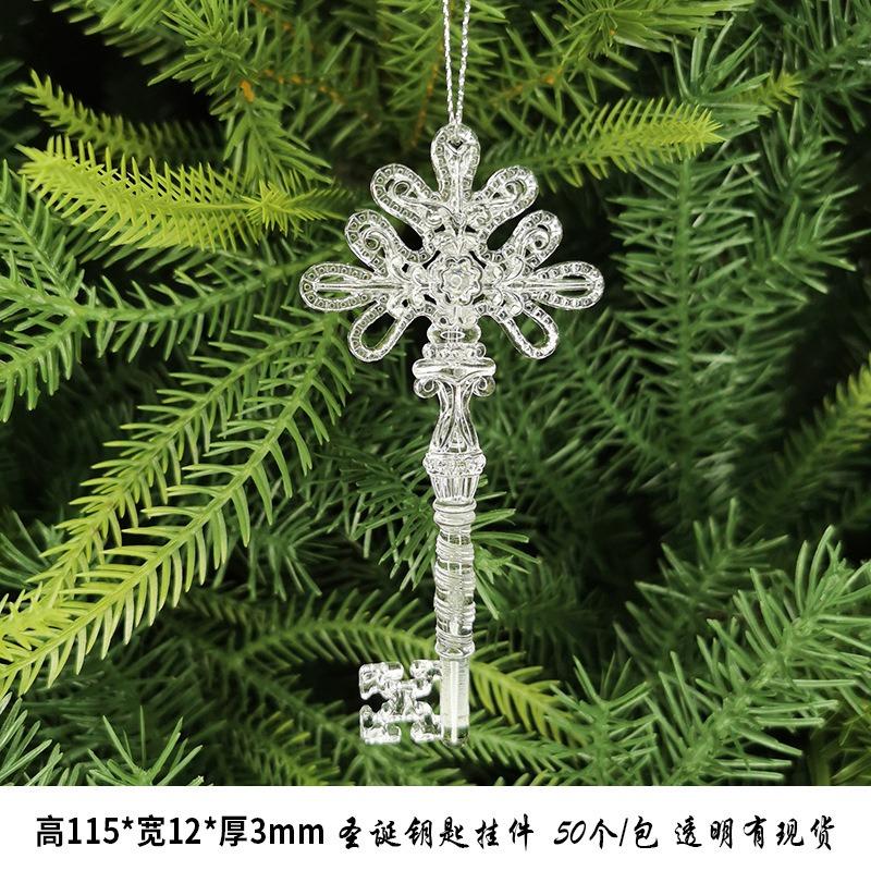 New Christmas Transparent Ice Crystal Snowflake Christmas Tree Decoration Supplies Christmas Atmosphere Christmas Tree Snowflake Pendant