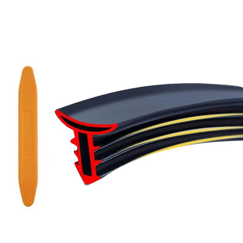 

SEAMETAL1.6M Уплотнительная лента для приборной панели автомобиля, уплотнительная лента для лобового стекла, звукоизоляционная водонепроницаемая резиновая лента, аксессуары для стайлинга автомобиля Thicken