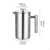 French Pressing Coffee Maker Pot Gift Comfortable Handle Espresso Kettle Stainless Steel for