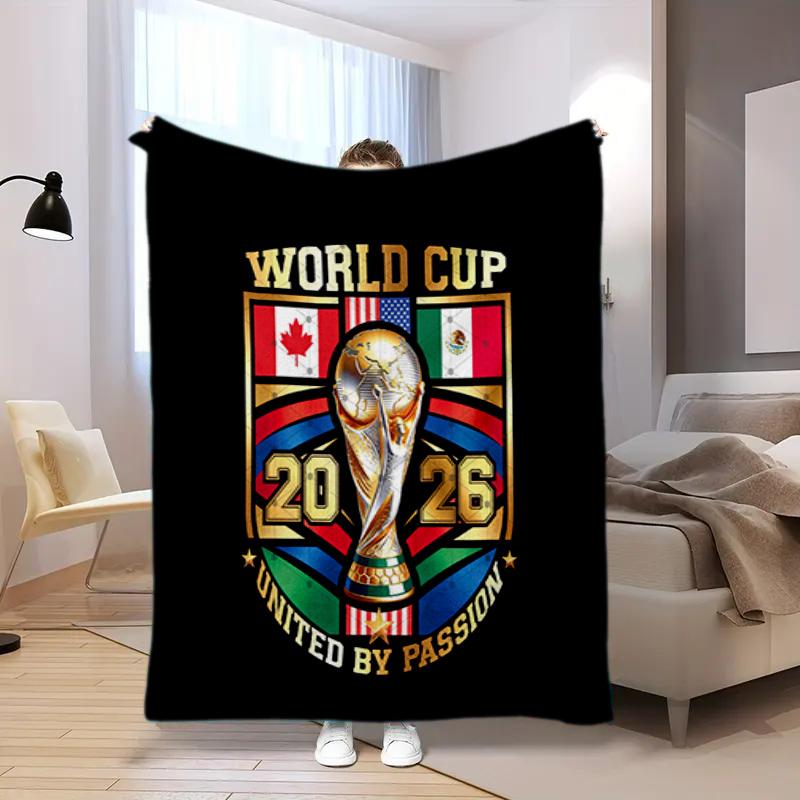 1PC Football pattern blanket, all season lightweight home office outdoor nap multifunctional blanket