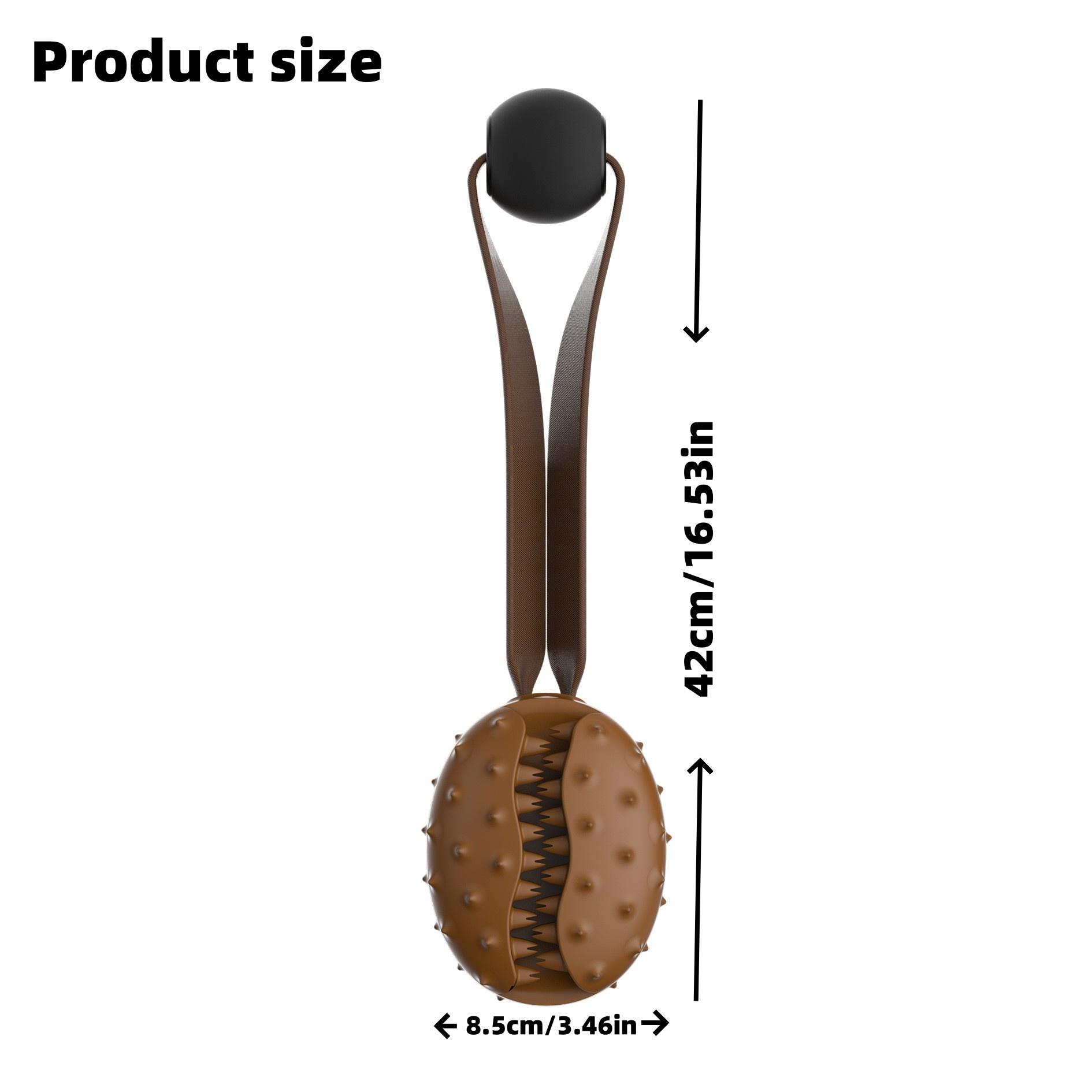 

Игрушка для домашних животных в виде кофейных зерен, скрежещущая зубами, очищающая зубы, мячик для протечки, игрушка для медленного поедания Tpr, игрушка для жевания коричневый