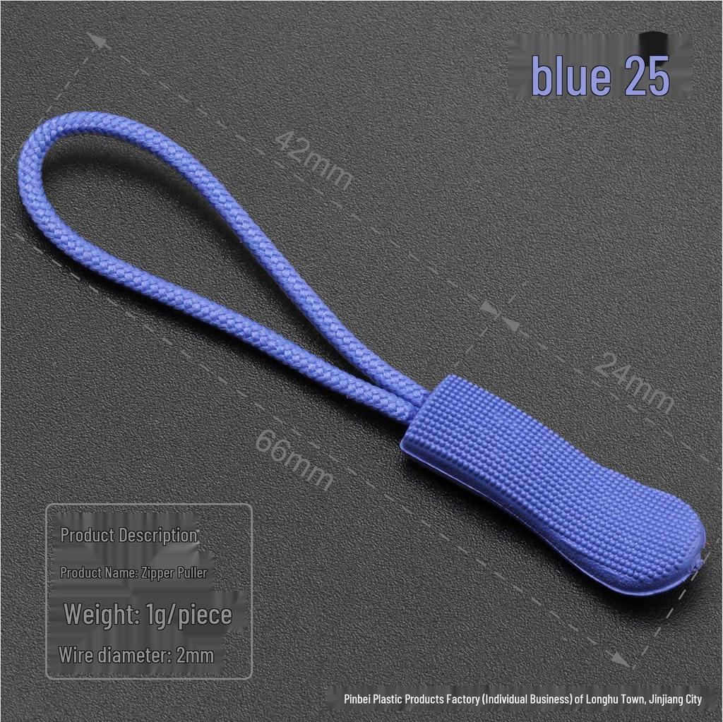 Black Caterpillar Zipper Pull: Popular Luggage Tail Rope Cord