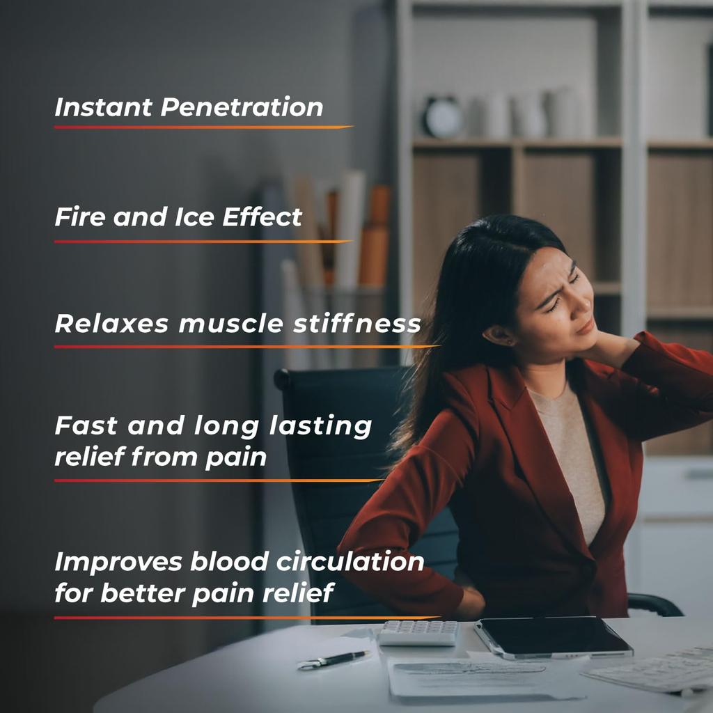 Zandu Fast Relief Ointment 45ml | Fire & Ice Pain Relief for Back, Neck & Shoulder Muscles