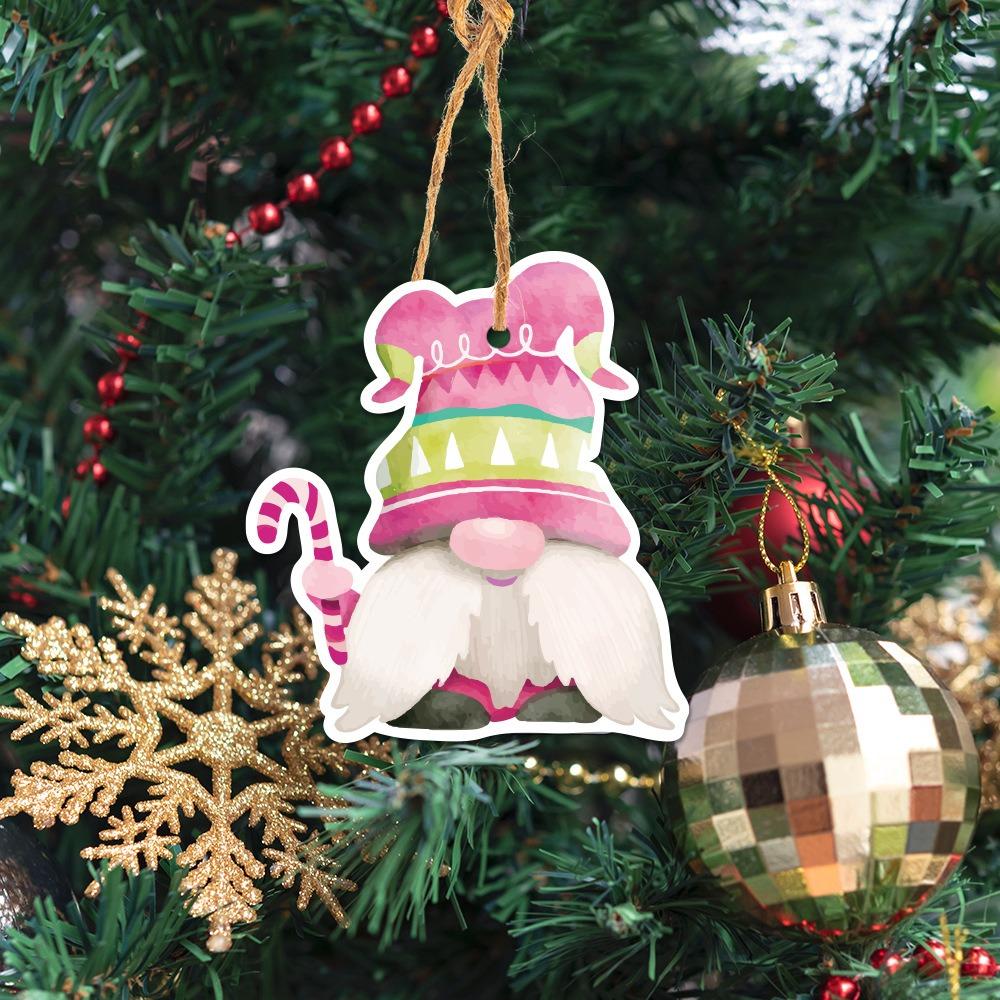 New 16pcs Christmas Tree Pendant Gift Hanging Decoration Santa Claus Hanging DIY Handmade Pendants Home Decor