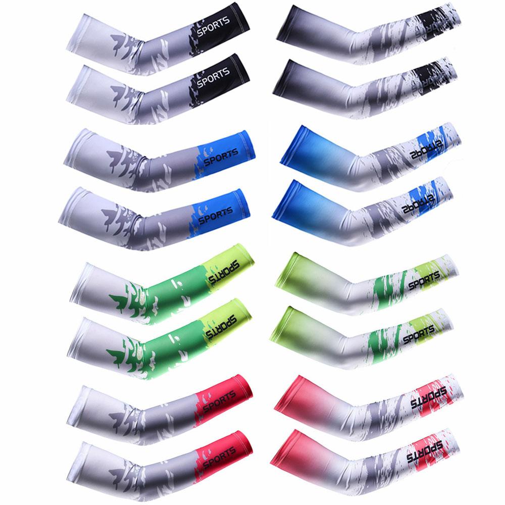 

Sportswear Basketball Running Arm Cover Arm Sleeves Outdoor Sport Sun Protection Style1 рожевий червоний колір