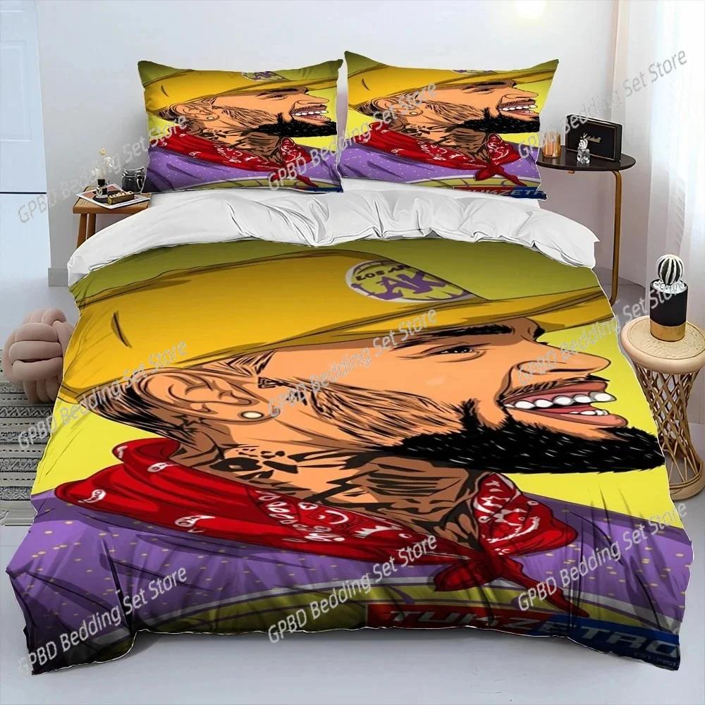 Set Biancheria da Letto Hip Hop Art Rapper Leggenda Stella Camera da Letto Morbido Copriletto Moderno Copripiumino Confortevole Coperta Trapuntata E Federa