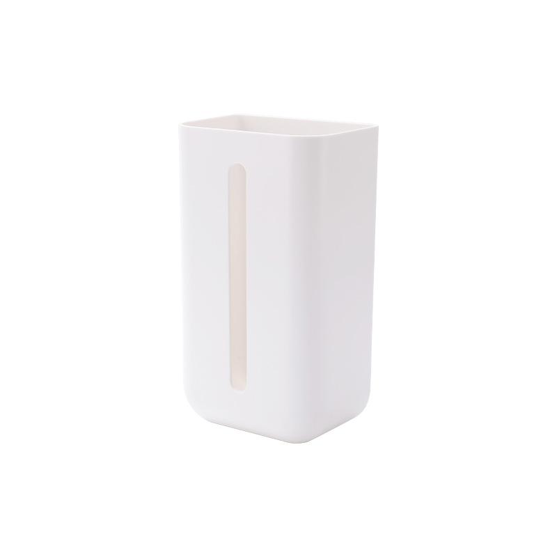 

Tissue Box, Kitchen and Household Multi-functional Face Towel, Garbage Bag, Non-perforated Storage Box, Wall-mounted Tissue Box Uncovered білий