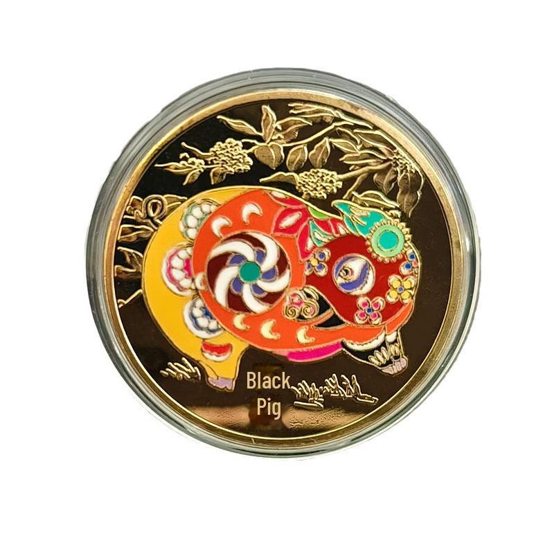 Monede comemorative zodiacale colorate: Medalii Dragon, șarpe și cal pentru cadouri promoționale