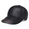 ZHENYUEQI Men's Winter Top-Grain Cowhide Warm Baseball Cap