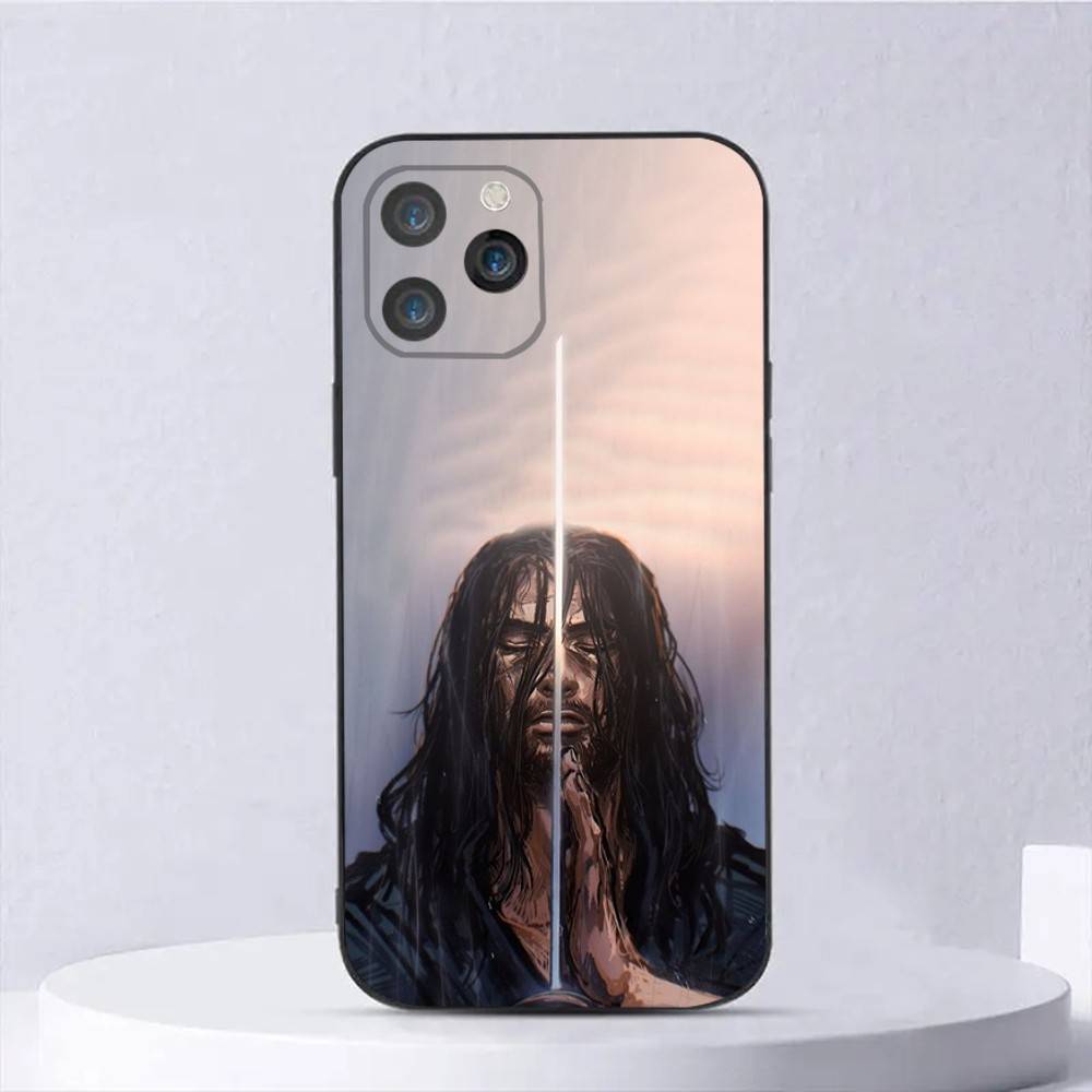 V-Vagabond Manga Phone Case For iPhone 16,15,14,13,12,11,Plus,Pro Max,XS,X,E,SE,Mini Soft Silicone Black Cover