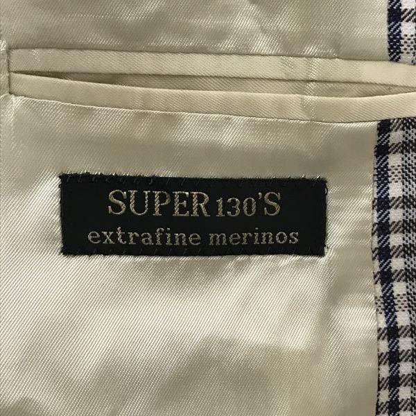 Nino Danieli Tailored Jacket Fully Lined Men L 50 Beige Check(USED)