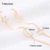 Korean DIY Chain Accessories Copper Metal 14K Gold Plated Star and Moon Chain Jewelry Making Material