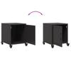 Nightstand Black 36x39x43.5 Cm Steel