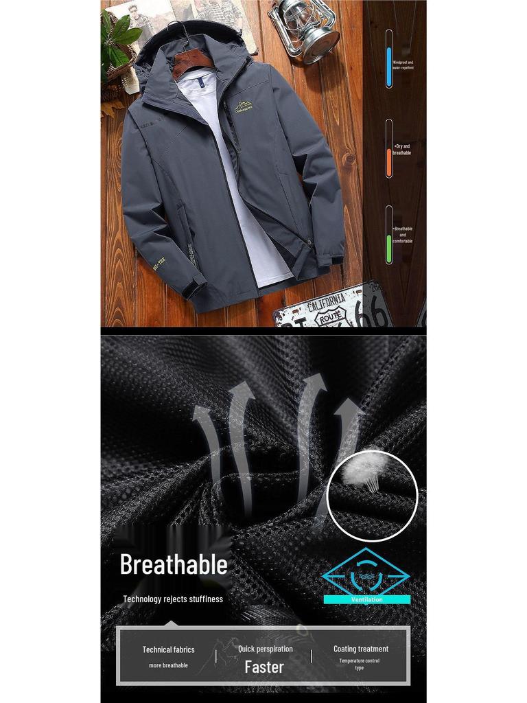 Men's Lightweight Spring & Autumn Jacket - Casual & Stylish Dad's Mountaineering Outerwear