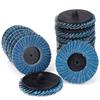 Pack of 32 Flap Discs 50 mm for Drill, 2 Inch Sanding Discs Grit 40/60/80/120 Zirconia Corundum Grinding Disc with 6.35 mm Adapter for Metal Wood