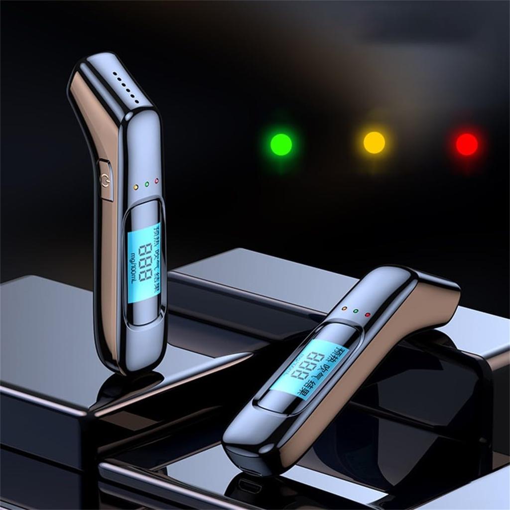 Tester With LED Digital Display, 0.000-0.199% BAC Breathalyzer For Quick Detection, Rechargeable Non-Contact  For Car Use, LCD Screen
