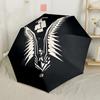 Rammstein Rose Logo Regenschirm Kompakt 8-Rippen-Design Kompaktes Design Reiseutensil Stilvolles Accessoire Am besten für Weihnachten
