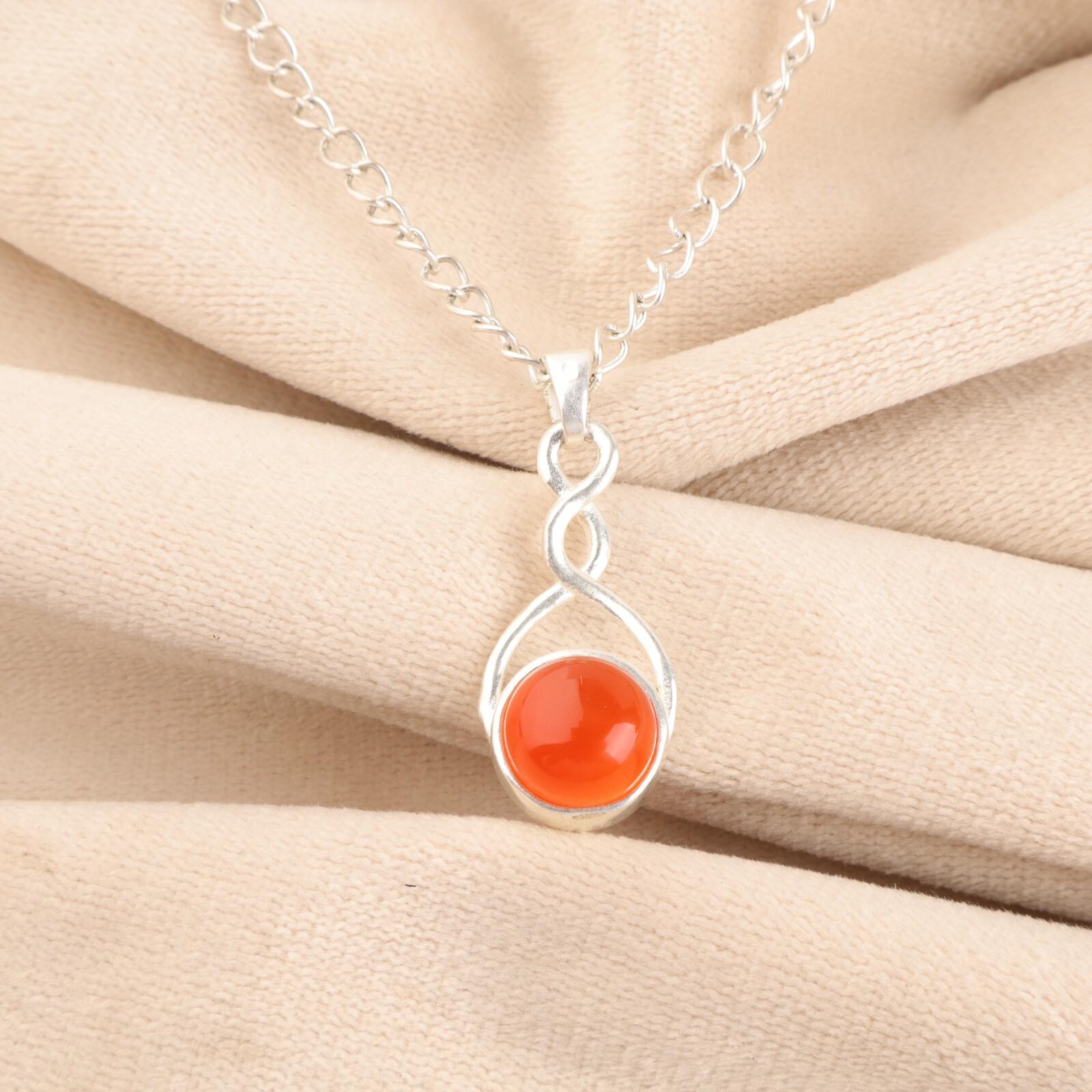 

Сердолик Драгоценный камень 925 Стерлинговое серебро Ювелирные изделия Ручной работы Подвеска Подарок для мамы CP-25-32