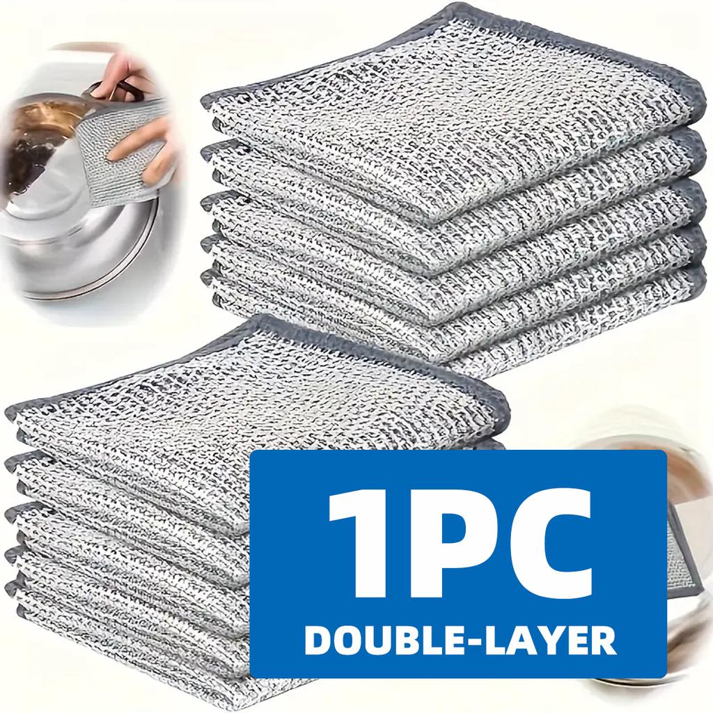 1/3/5/10 New Upgraded Single/Double-Layer Scratch Resistant Wire Dishcloths Scratch Resistant Wire Dishcloths Kitchen Cleaning