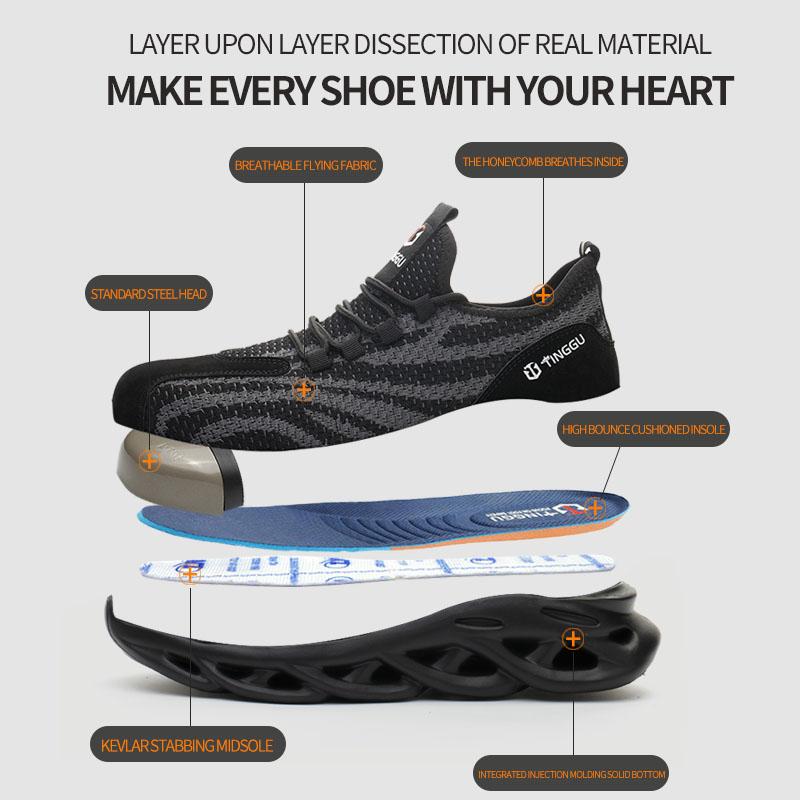 Work Sneaker Men's Indestructible Steel Toe Work Shoes Safety Boots Man Shoes Anti-puncture Working Shoes For Men Dropshipping