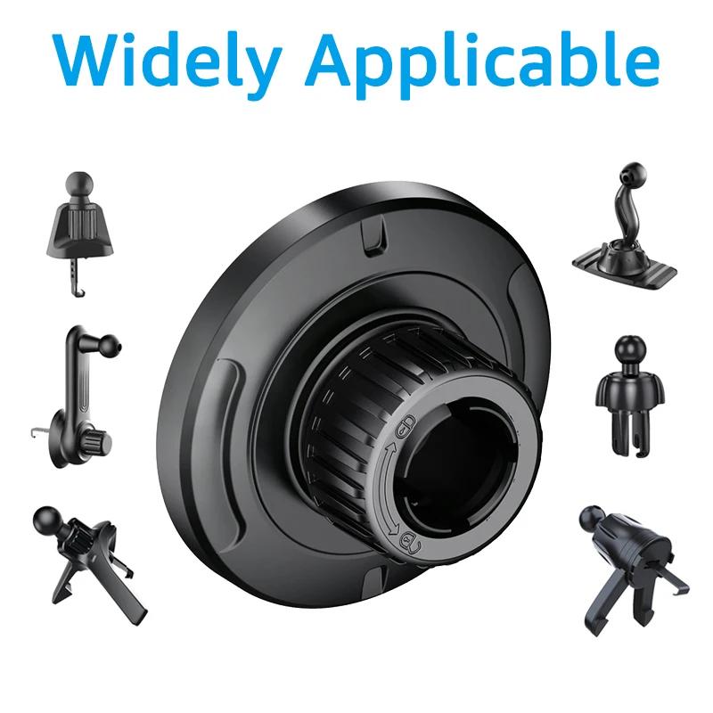 Magnetic Base Compatible with MagSafe for 17mm Ball Head Car Cellphone Stand Mount Magnet Car Phone Holder Accessories