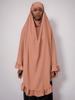 Women Plain Prayer Shawl Wraps Instant Scarf Hijab Large Single Layer Wooden Ear Border Clothing  Abaya Muslim Headscarf