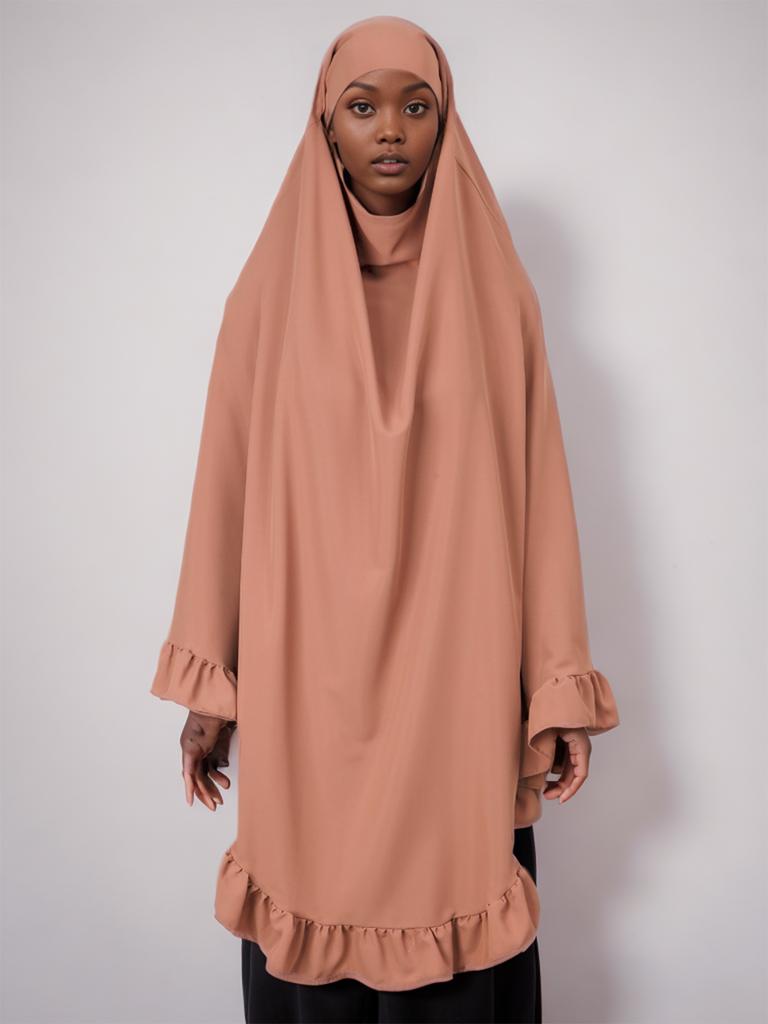 Women Plain Prayer Shawl Wraps Instant Scarf Hijab Large Single Layer Wooden Ear Border Clothing  Abaya Muslim Headscarf