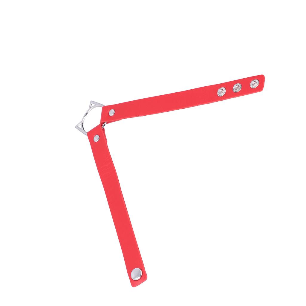 Adjustable PU Leather Choker Punk Gothic Choker Halloween Costume Accessory for Women GirlsRed