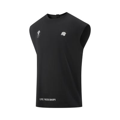 Li Ning X 1807 Collaboration Badfive Schnelltrocknend Kühl Atmungsaktiv Locker Sportmode Vielseitig Lässig Basketballweste Herren Westen Schwarz AAYV197-1