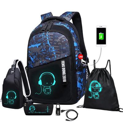 Waterproof Luminous Kids Backpack Children School Bags For Boys Orthopedic School Backpack Primary Schoolbag Book Bag