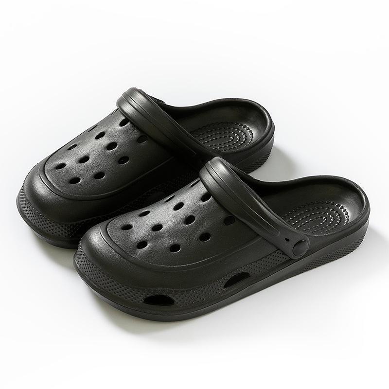 "Unisex Summer Garden Shoes: Non-Slip, Thick-Soled Half-Toe Beach Sandals"