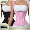 Reißverschluss Doppellagiges Stahlstäbchen Taillenformer Weste - Starke Bauchkontrolle Latex Body Shaper