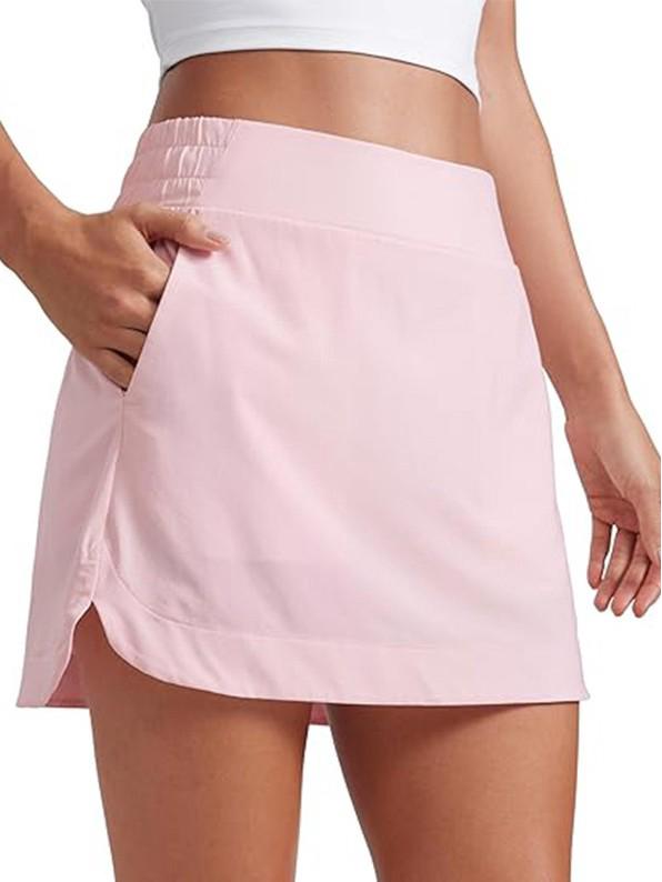 

High-Waist Sports Skirt with Side Pockets - Perfect for Golf, Tennis, and More Extra Large рожевий