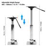 Boat Seat Pedestal Base Mount Kit Stainless Steel Adjustable 400-500mm Thread Rotatable for Yachts Ships Pontoon Bridge Deck