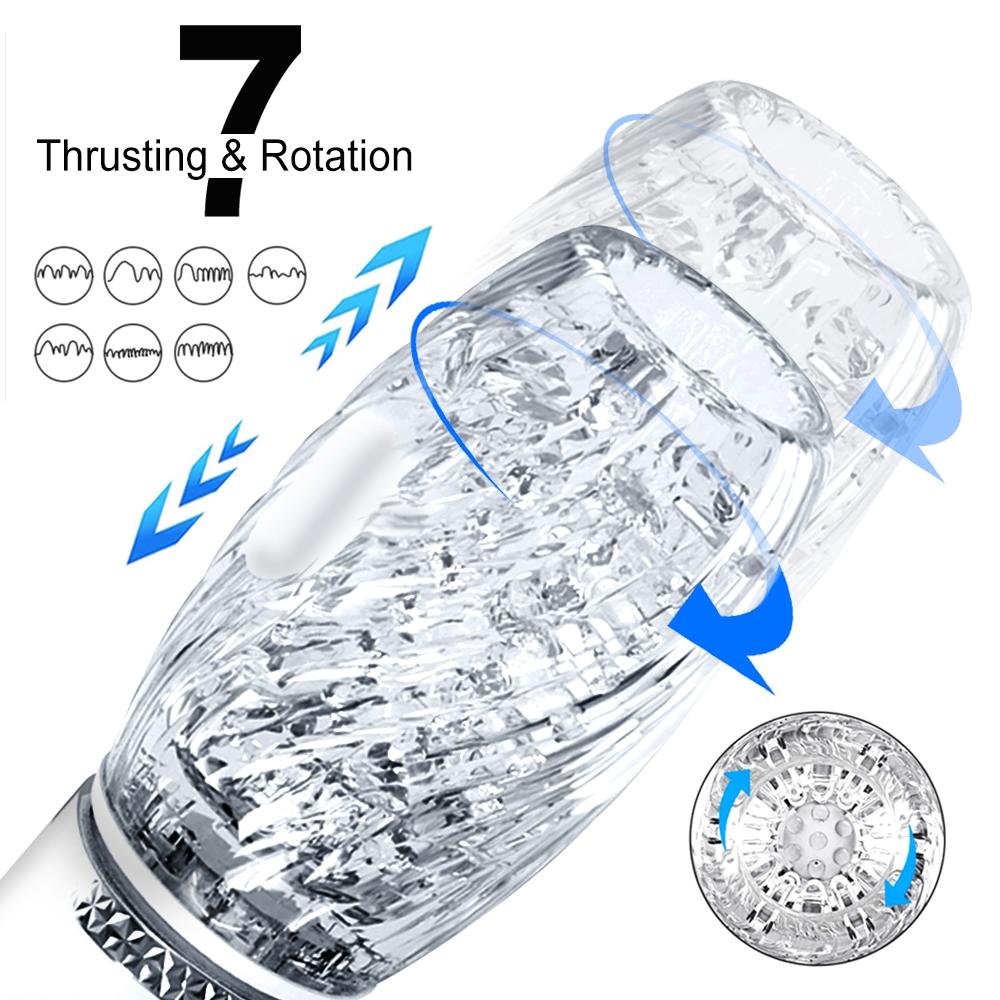 Typhoon- Automatic Male Masturbator Telescopic Rotation Vibrating Vagina Masturbation Cup Sex Toys for Men Goods for Adults