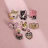 Skull Distinctive Pink Animal Brooch Creative Pin Stylish Design In Alloy Material For Genders All