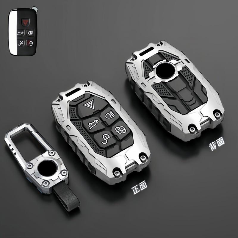 Metal Car Remote Key Cover Case Holder Shell Chain Fob For Land Rover New RangeRover Sport Evoque Freelander Velar Discovery LR5