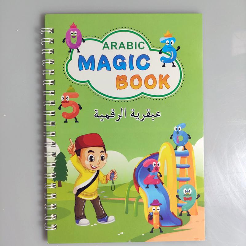 4 Stück Wiederverwendbares Magisches Übungsbuch Schreiben Rillen Arabisches Alphabet Wortblock Für Kinder Wort Kinderbuch Kalligraphische Übung Spielzeug