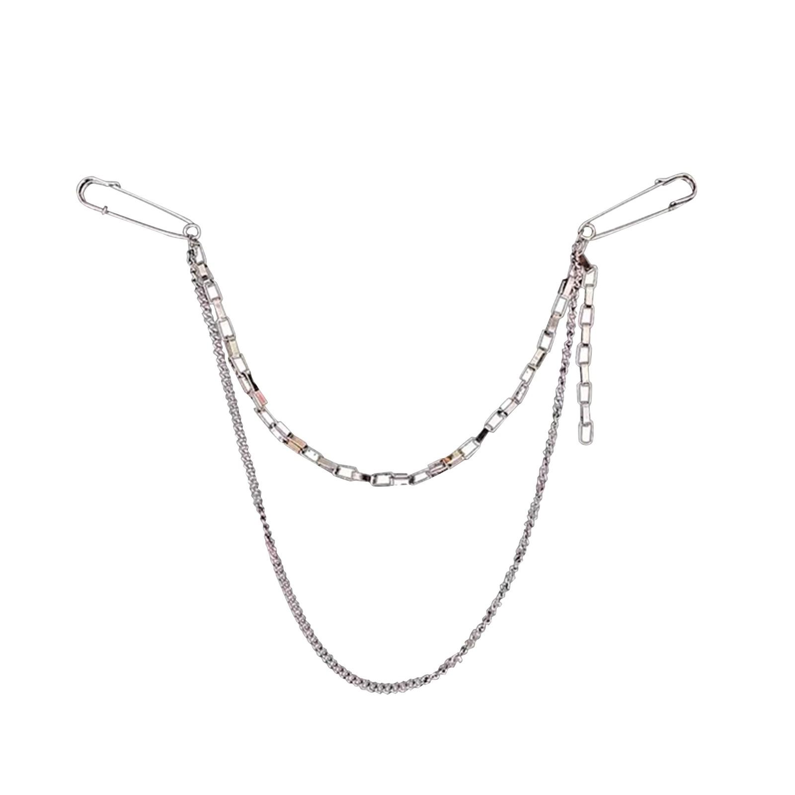 

Брошь на цепочку в стиле хип-хоп, украшение для одежды, брошь для костюма, брошь, аксессуар One Size