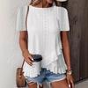 2025 Spring/Summer Women's Solid Color Casual Crew Neck T-Shirt