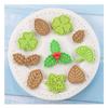 16Pieces Tropical-Leaf Cookie Cutter-Mold for Cake Decorating Mini Plastic Fondant Mold DIY Baking Tool DIY Cookie-Stamp