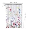 Blumige Sommer Duschvorhänge Blume Stoff Duschvorhänge für Rustikale Vintage Badezimmerdeko Frühling Pflanze Duschvorhänge