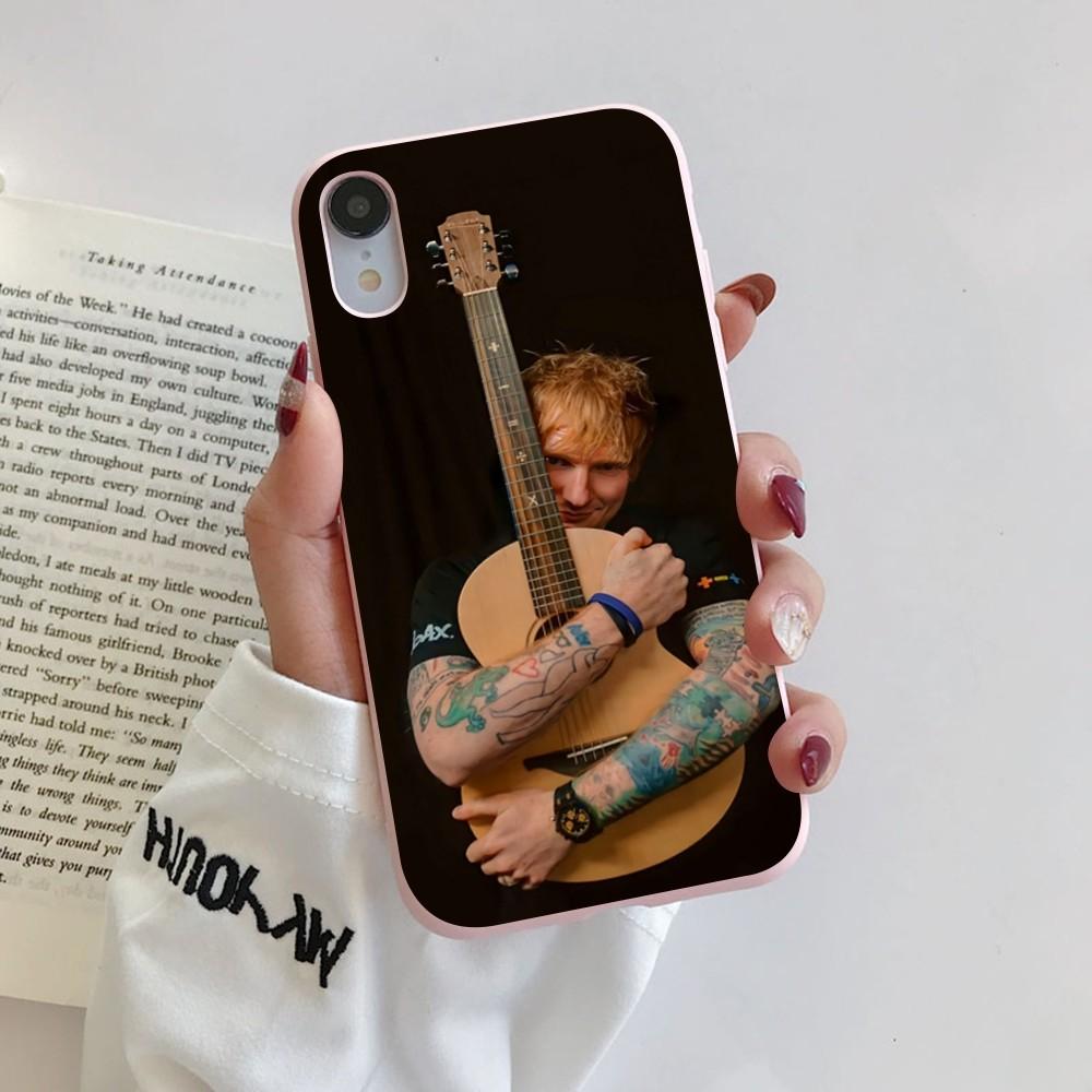 

E-Ed Sheeran UK Singer Phone Case for iPhone 14 11 12 13 Mini Pro Xs Max 8 7 6 6S Plus X XR Solid Candy Color Case iphone 11